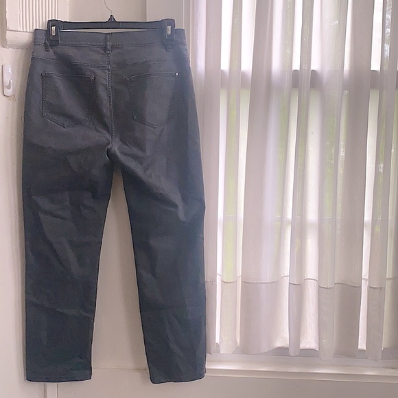 Lafayette 148 Charcoal Gray Straight Leg Jeans - Picture 9 of 11